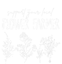 Support Your Local Flower Farmer Homegrown Farmers Market Ladies Long Sleeve Shirt