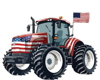 Tractor American Flag Farming 4th Of July Patriotic Farmer T-Shirt