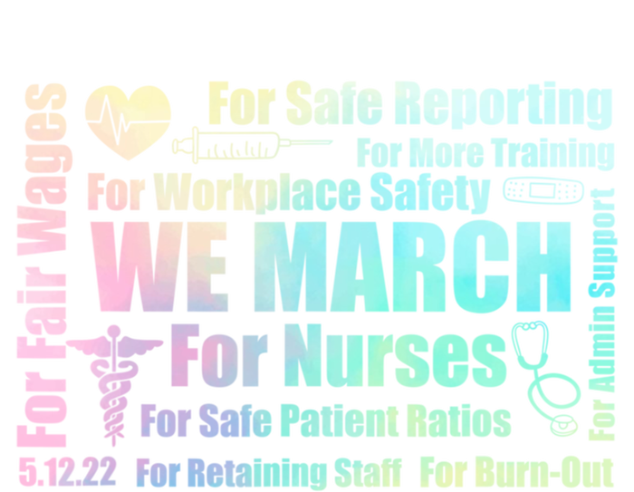 We March For Nurses Million Nurse March Power Nurse Funny Gift Women's T-Shirt