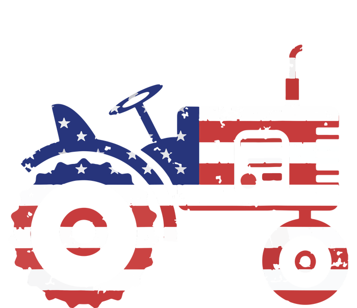 USA Flag Patriotic Tractor American Farmer T-Shirt