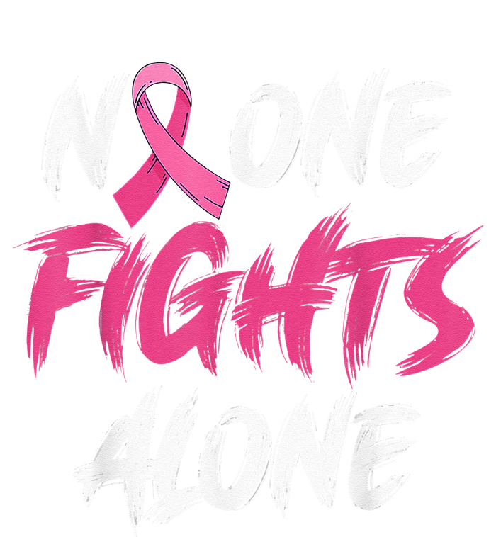 Breast Cancer Awareness Pink Ribbon No One Fight Alone Tall Hoodie