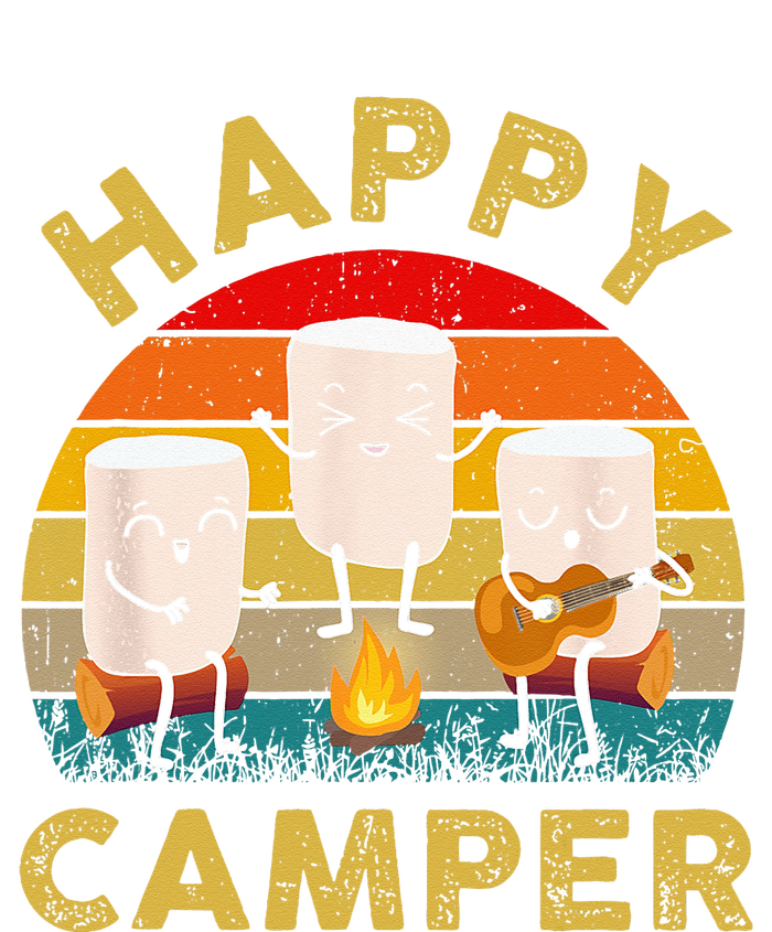 Funny Happy Cute Marshmallow Camper Bonfire Kids Women Men T-Shirt