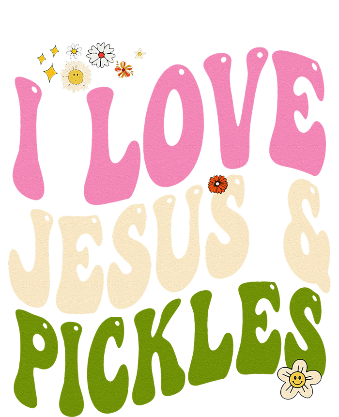 Hippie Groovy I Love Pickles & Jesus Pickle Retro Vegetarian PosiCharge Competitor Tank