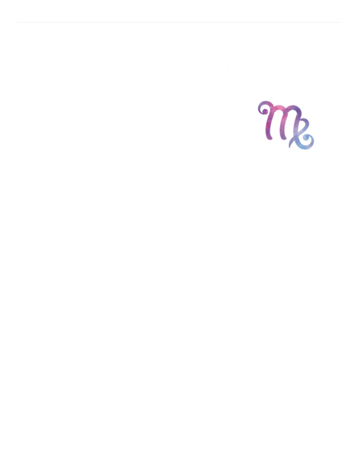 Virgo Facts Virgo Zodiac Sign Virgo Horoscope Cool Gift T-Shirt