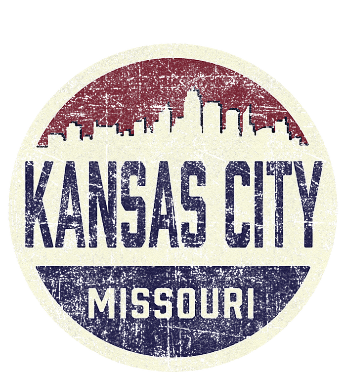 Kansas City Missouri Retro City Skyline Souvenir Valucap Bio-Washed Visor