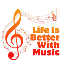 Life Is Better With Music Theory Musician Teacher Notes Clef T-Shirt