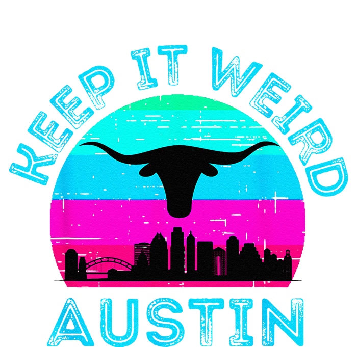 Longhorn Sunset Austin Texas Keep It Weird Bumper Sticker