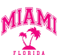 Miami Beach Florida Palms Palm Trees Preppy Varsity Pink Tie-Dye T-Shirt