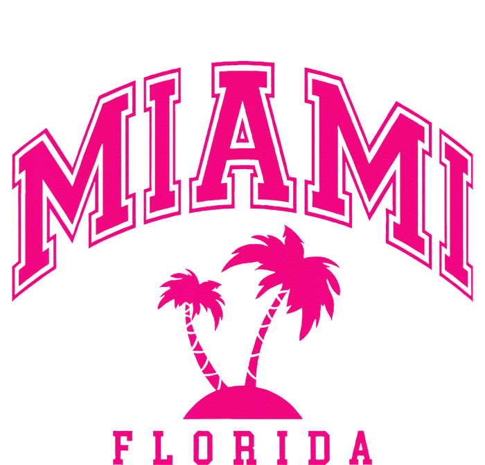 Miami Beach Florida Palms Palm Trees Preppy Varsity Pink Tie-Dye T-Shirt