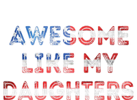 American Flag Retro Awesome Like My Daughters Fathers Gift For Dad Women's Tri-Blend 3/4-Sleeve Raglan Shirt