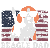 Men Beagle Dad American Flag 4th Of July Patriotic Beagle Design 25L Jumbo Tote