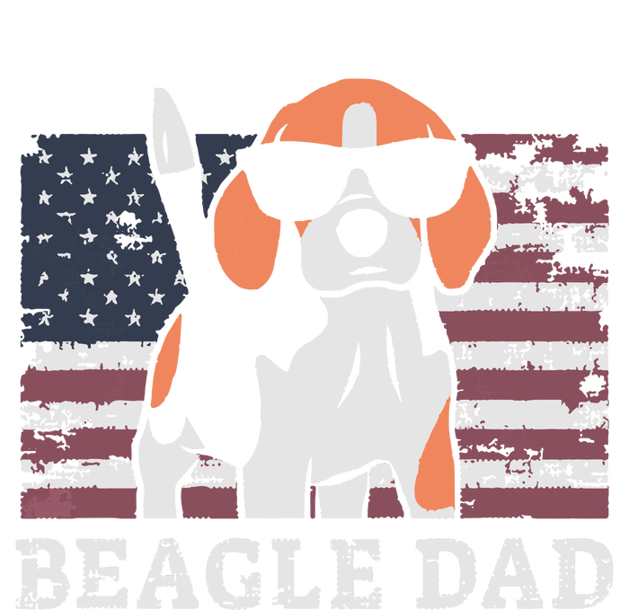 Men Beagle Dad American Flag 4th Of July Patriotic Beagle Design 25L Jumbo Tote