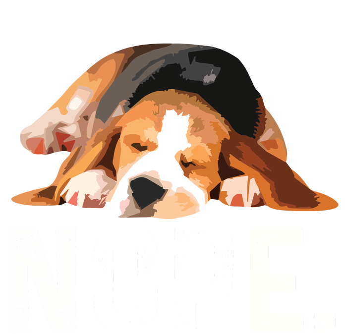 Nope Lazy Beagle Dog Lover Gift T-Shirt