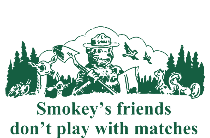 JohnB Wear Smokeys Friends Dont Play With Matches V-Neck T-Shirt