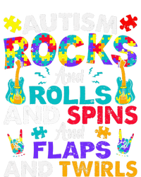 Autism Rocks And Rolls Funny Autism Awareness Month Performance Long Sleeve Polo