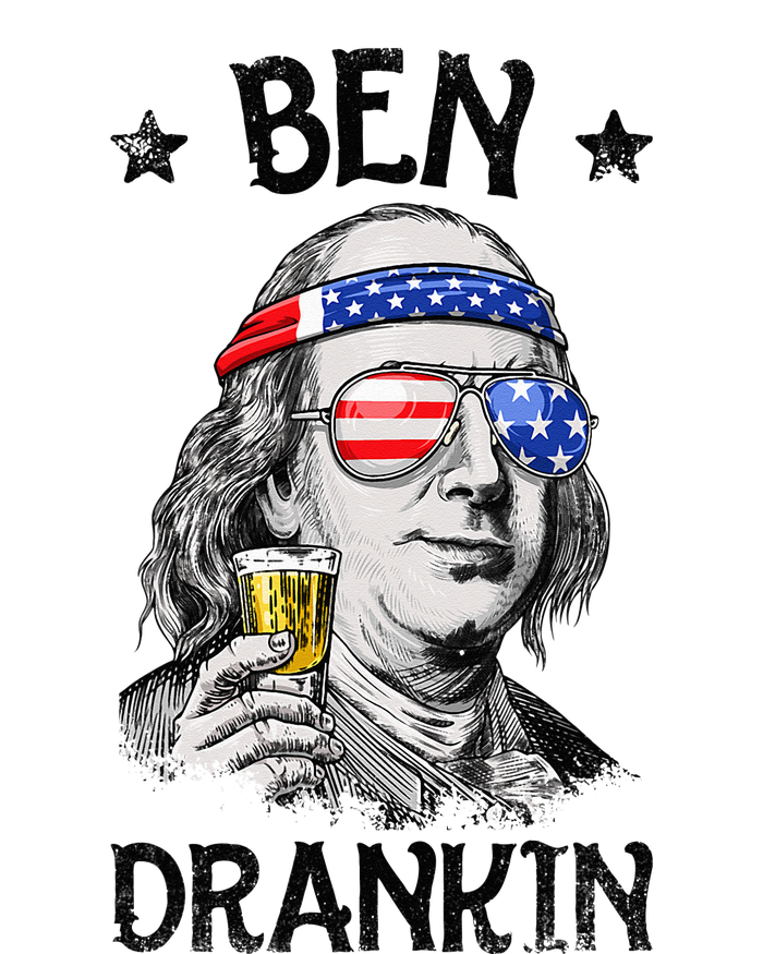 Ben Drankin 4th of July Benjamin Franklin American Flag T-Shirt