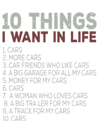 10 Things I Want In My Life Cars More Cars Car Womens Cotton Relaxed Long Sleeve T-Shirt