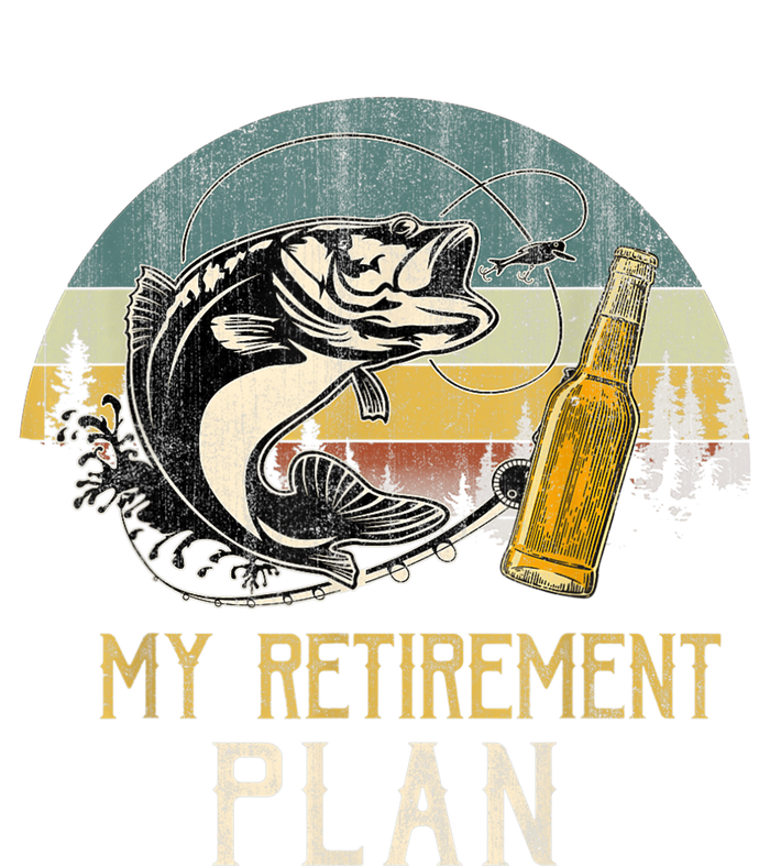 Retro Vintage My Retirement Plan Drinking Beer And Fishing Mousepad