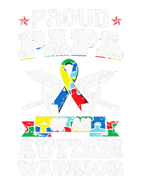 Proud Papa Of An Autism Warrior Awareness Ribbon Father Coaster