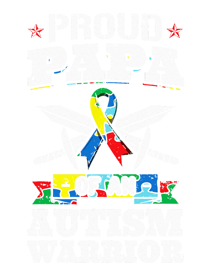 Proud Papa Of An Autism Warrior Awareness Ribbon Father Coaster