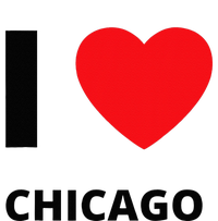 I Love Chicago Heart Illinois Love Fan Apparel Short Acrylic Beanie