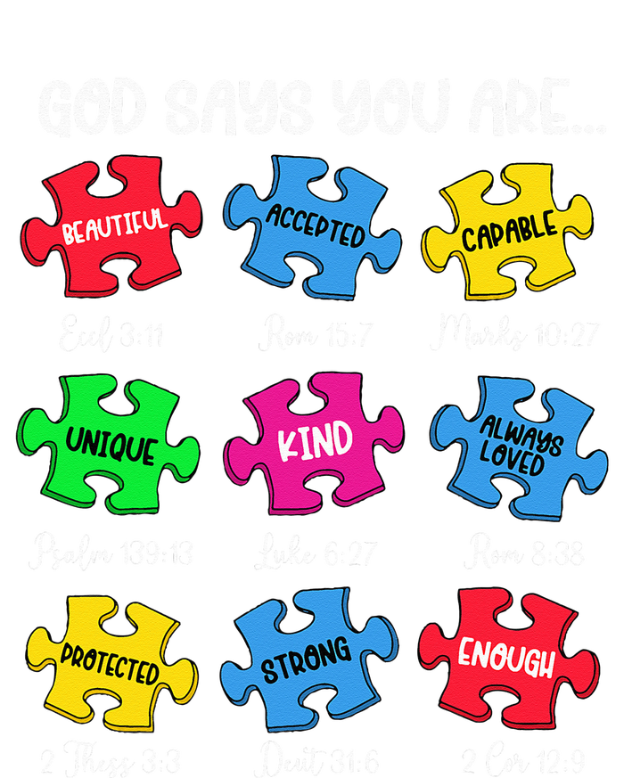 You Are Autism Awareness Puzzle Bible Verses Christian T-Shirt