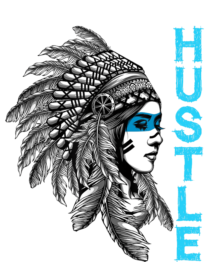 Hustle Tee Native American Indian Girl Rap Lover Christmas T-Shirt