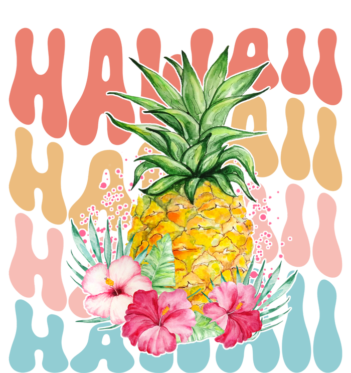 Hawaii Retro Tropical Pineapple Floral Hoodie