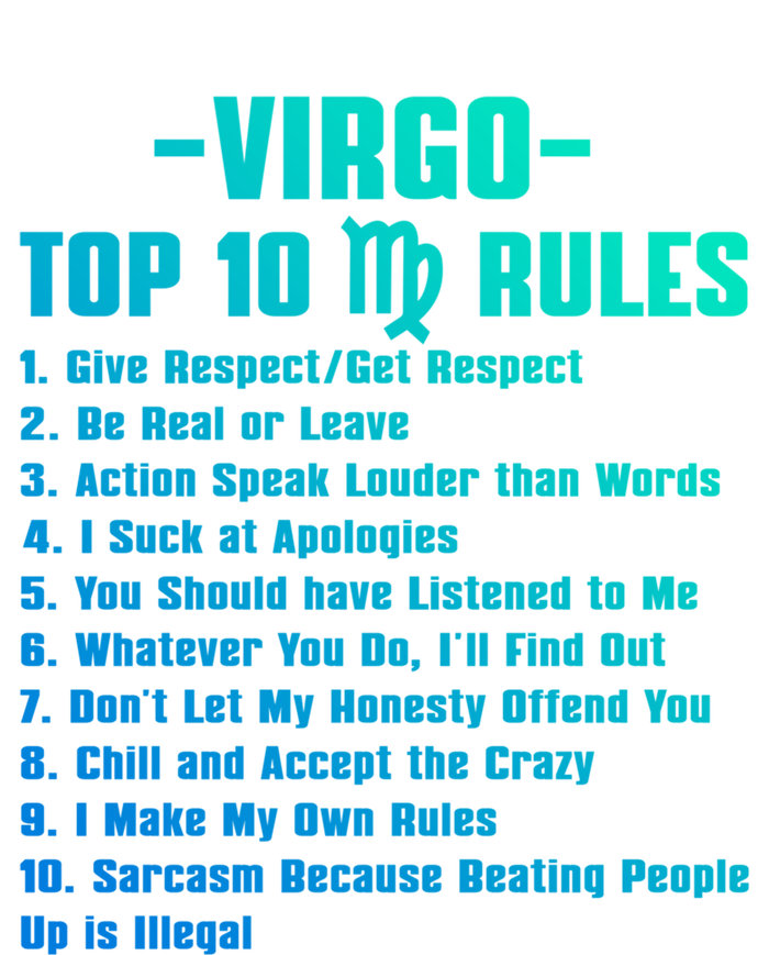 Virgos Rules Gift Canvas