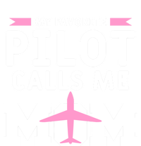 My Favorite Pilot Calls Me Mom Funny Flying Airplane Pilots Gift Women's Flannel Pajama Set