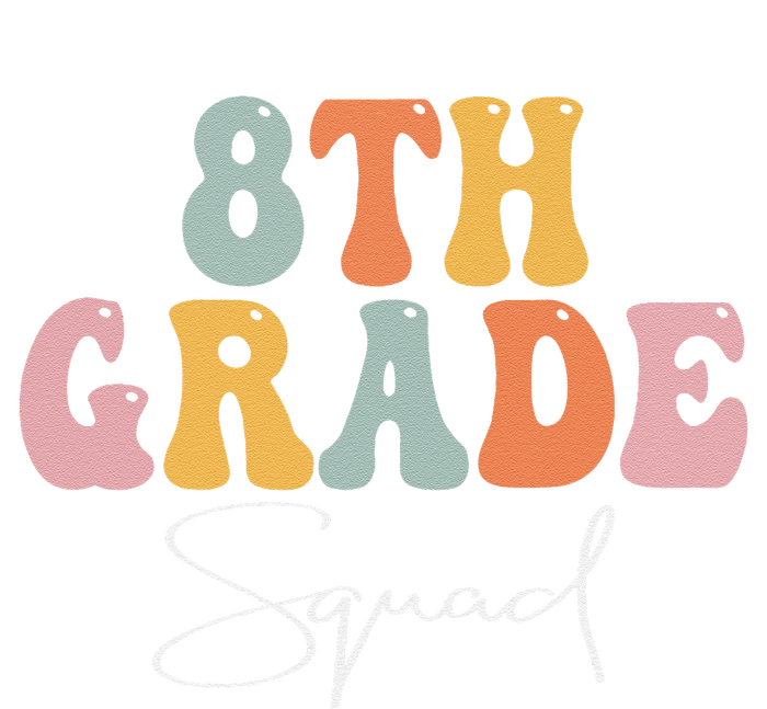 8th Grade Squad Retro Groovy Women Happy First Day Of School T-Shirt