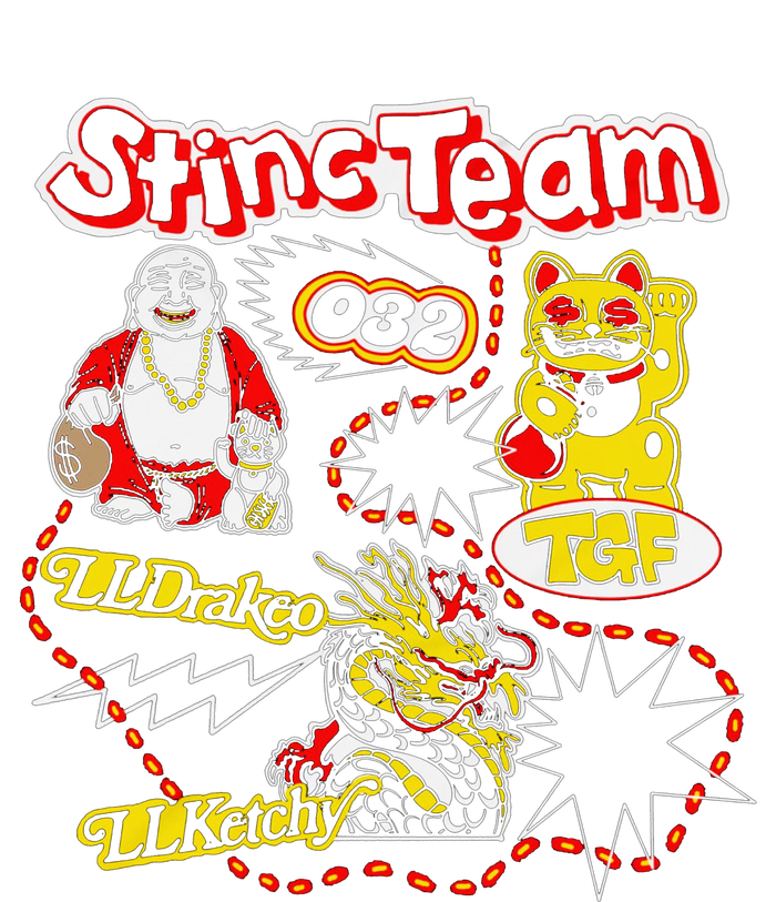 RalfyThe Plug Stinc Team 032 Lldrakeo Llketchy TGF T-Shirt