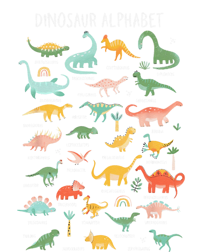 Back To School Types Of Dinosaurs Alphabet Identification T-Shirt