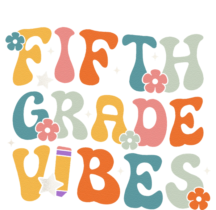 Fifth Grade Vibes Back To School Retro 5th Grade Teachers T-Shirt