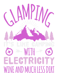 Funny Camper Glamping With Electricity and Wine Wo Kids Long Sleeve Shirt