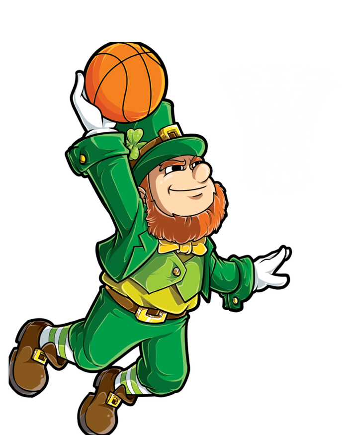 Leprechaun Basketball Dunk St Patricks Day Boy Sports Womens CVC Long Sleeve Shirt