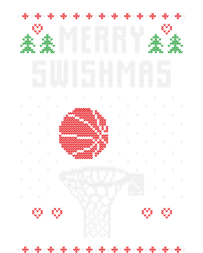 Funny Basketball Ugly Christmas Sweater Gift Merry Swishmas T-Shirt