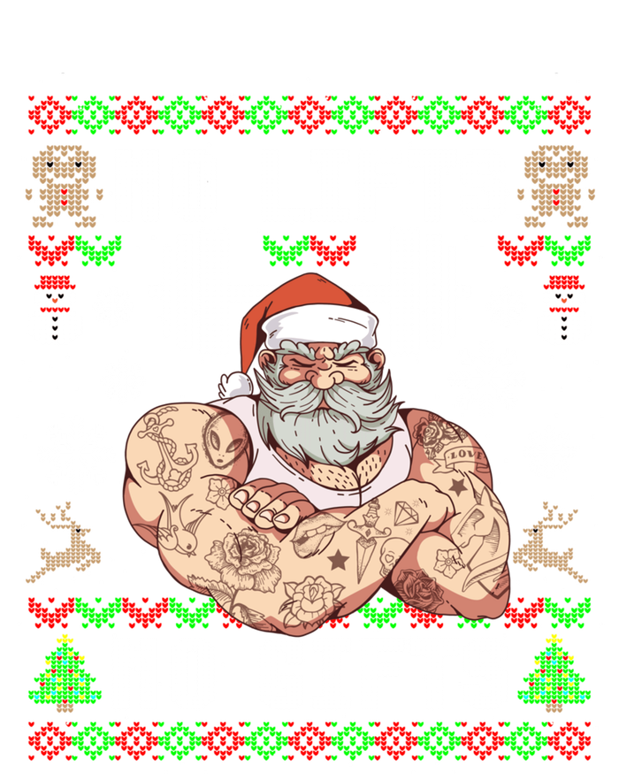 Funny No Lifts No Gifts Ugly Christmas Workout Powerlifting Canvas