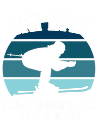 Ski Dad Gift Funny Skiing Like A Normal Dad Cooler Gift Stripe Pom Pom Beanie