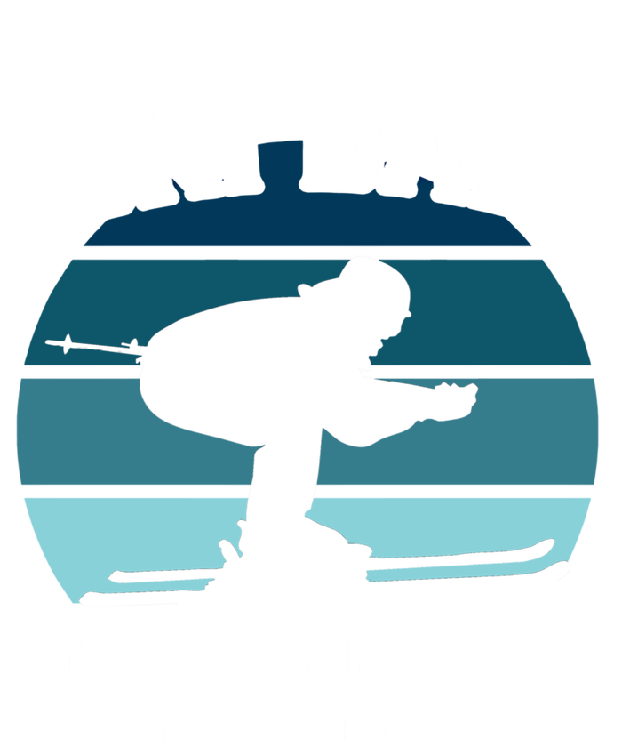 Ski Dad Gift Funny Skiing Like A Normal Dad Cooler Gift Stripe Pom Pom Beanie