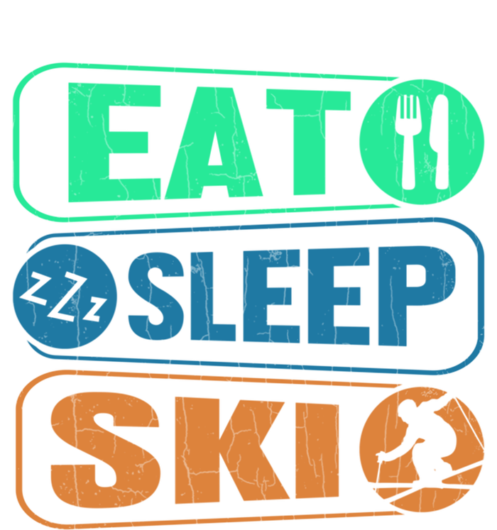 Skiing Funny Eat Sleep Ski Expert Snow Lover Skier Graphic Gift Magnet