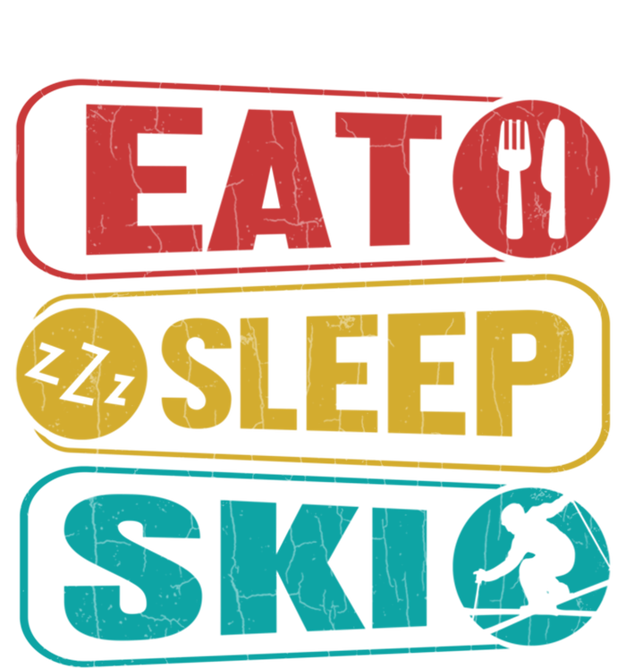 Skiing Funny Eat Sleep Ski Expert Snow Lover Skier Graphic Meaningful Gift T-Shirt