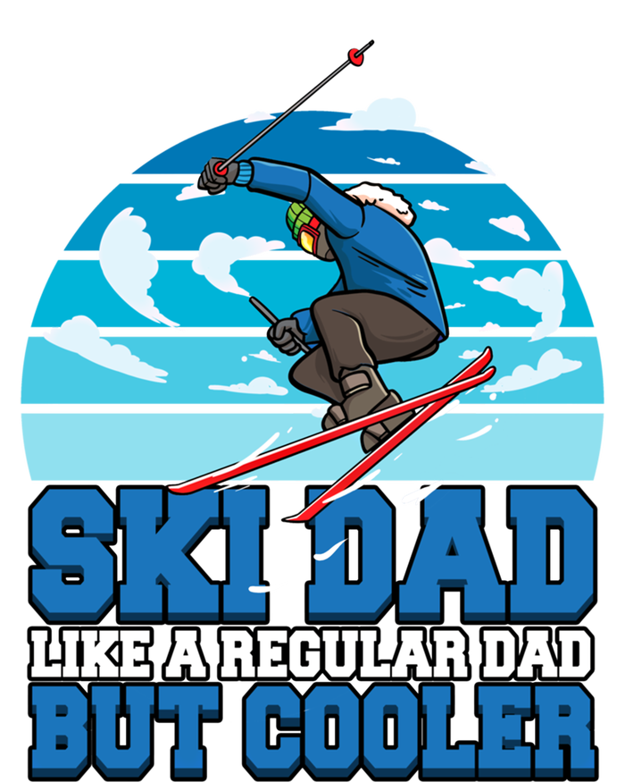 Skiing Ski Dad Like A Regular Dad But Cooler Father Winter Gift Women's Flannel Pajama Set