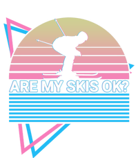 Skiing Ski Retro Are My Skis Ok? Cute Gift Sustainable Knit Beanie