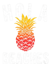 Hola Beaches Pineapple Women Funny Beach Vacation Trip T-Shirt