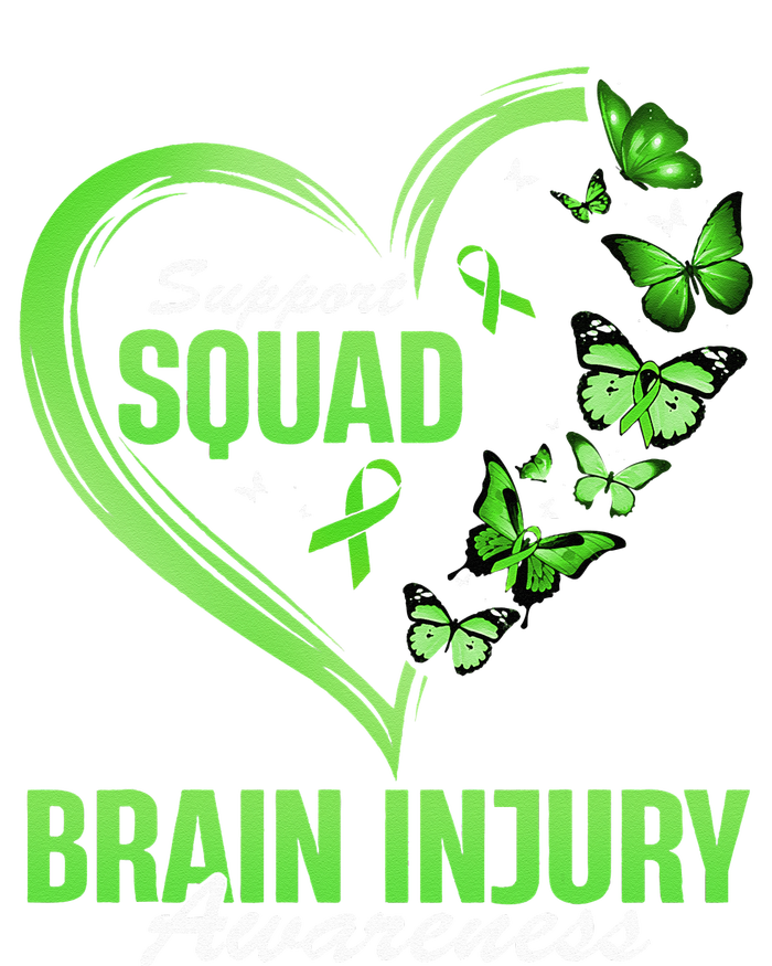 Support Squad Brain Injury Awareness Butterfly Heart Dry Zone Grid Polo