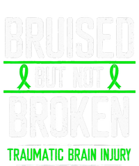 Traumatic Brain Injury Awareness Bruised Broken Green Ribbon Women's Fleece Hoodie