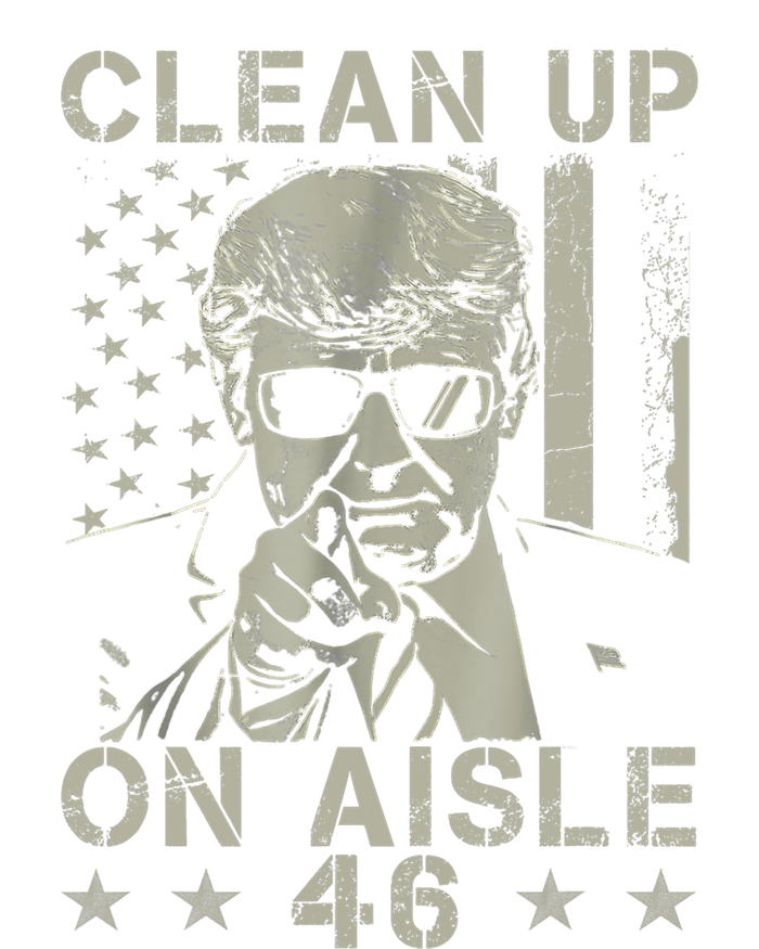 Trump 2024 Back America Clean Up On Aisle 46 Anti Joe Biden Dry Zone Grid Polo