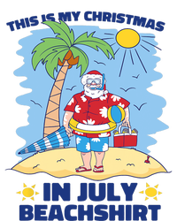 This Is My Christmas In July Beachshirt Funny Xmas Santa Women's Flannel Pajama Set