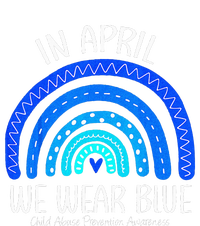 Rainbow April We Wear Blue Child Abuse Prevention Awareness V-Neck T-Shirt